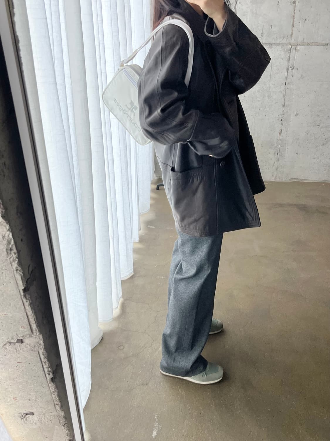 90s COURREGES 로고 크로스바디백 상품이미지3