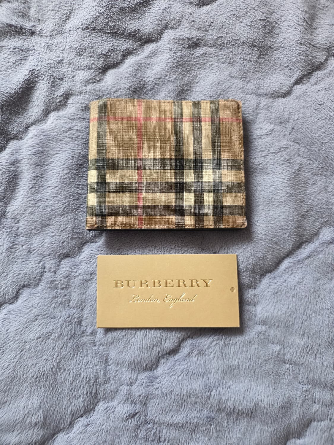 (정품) 버버리 체크 반지갑/80166111/개인/팝니다. 상품이미지1