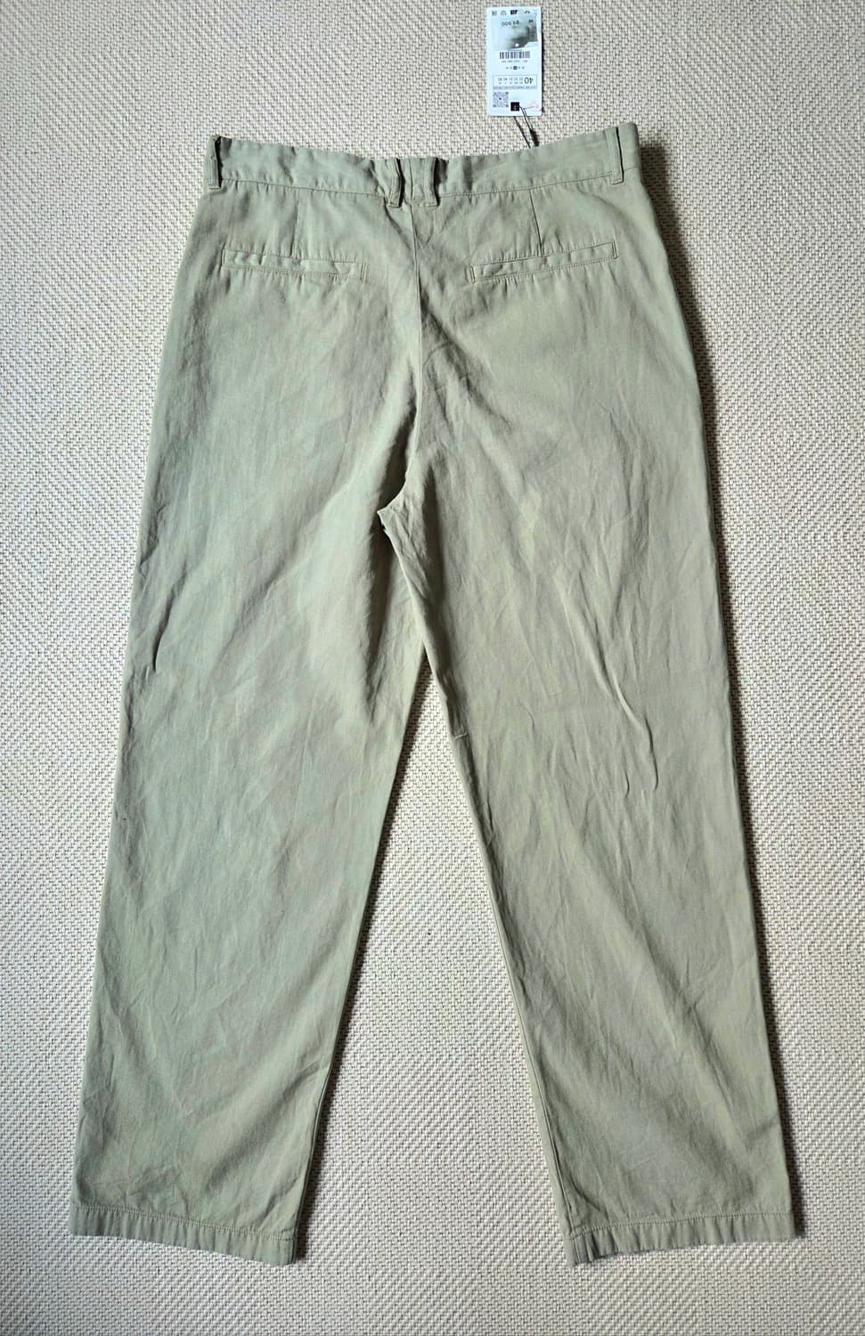 자라 코튼-린넨 팬츠 새상품  상품이미지4