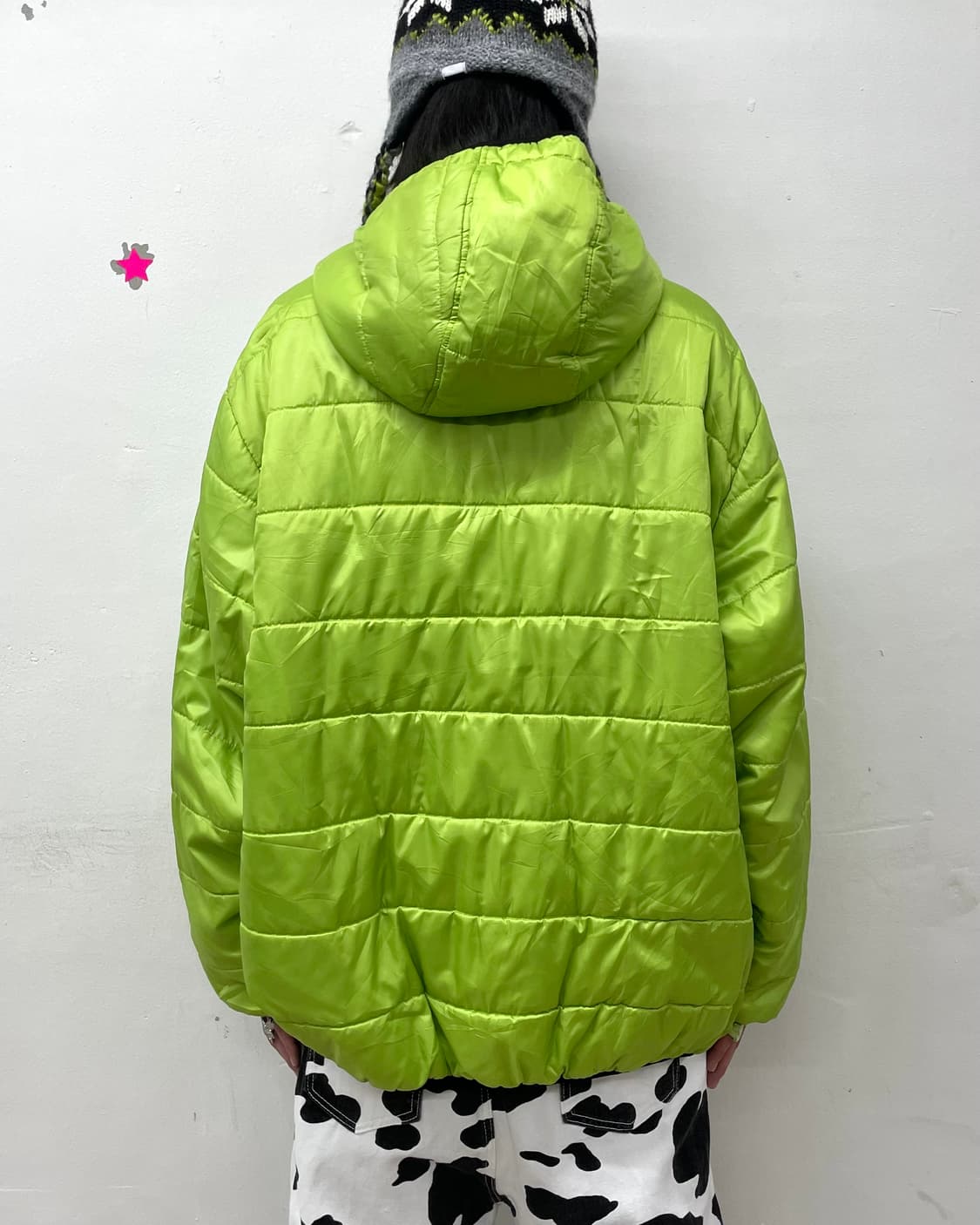 Green reversible padded jacket  상품이미지2
