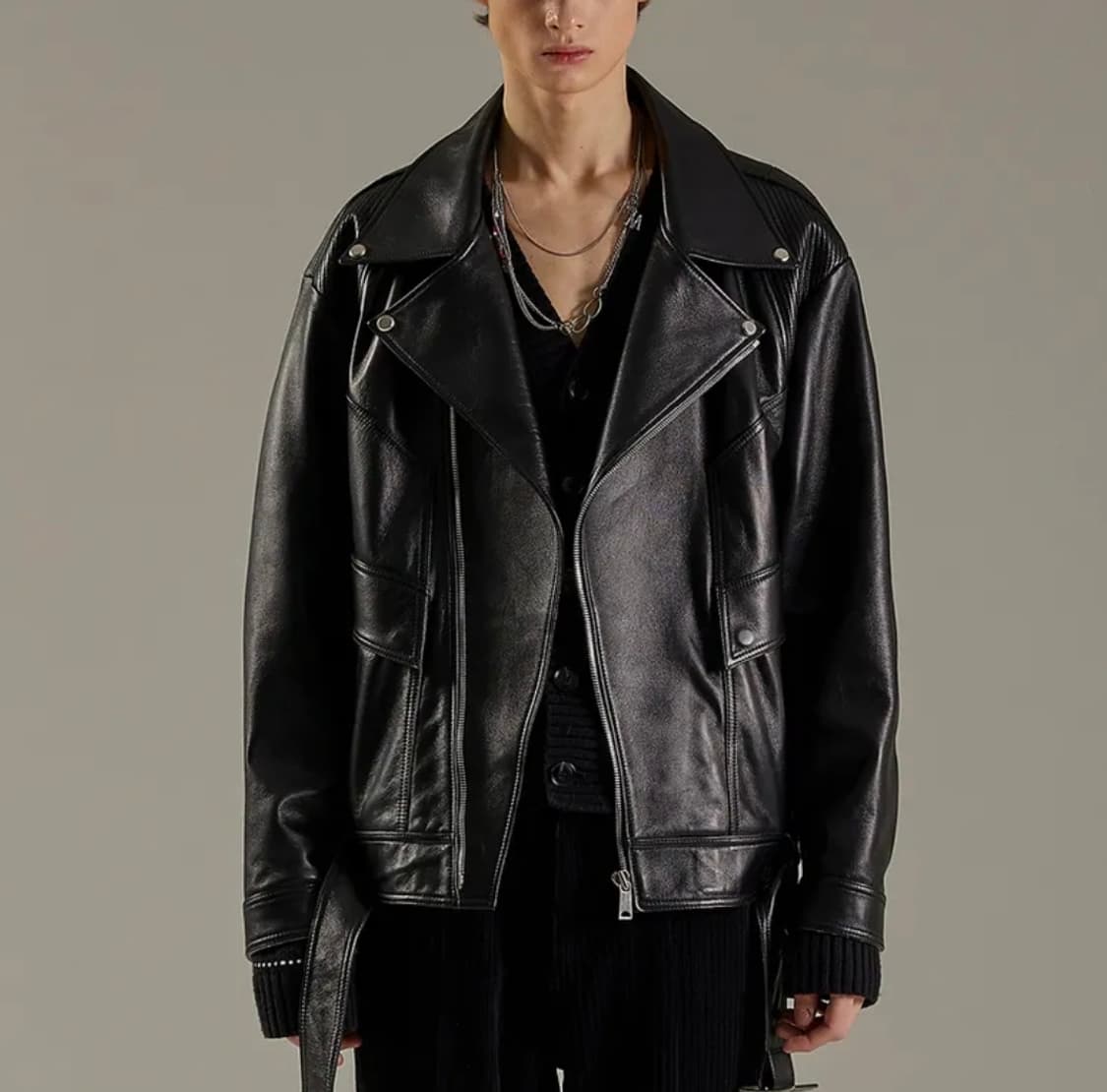 (택포) 메종미네드 오버핏 램스킨 자켓 L B693 상품이미지2