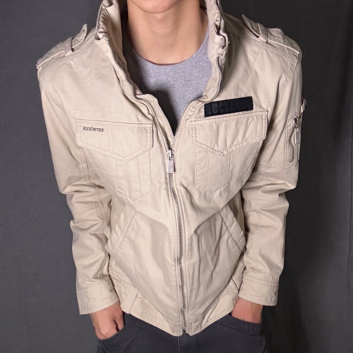 버커루 라이더 자켓 아이보리 상품이미지5