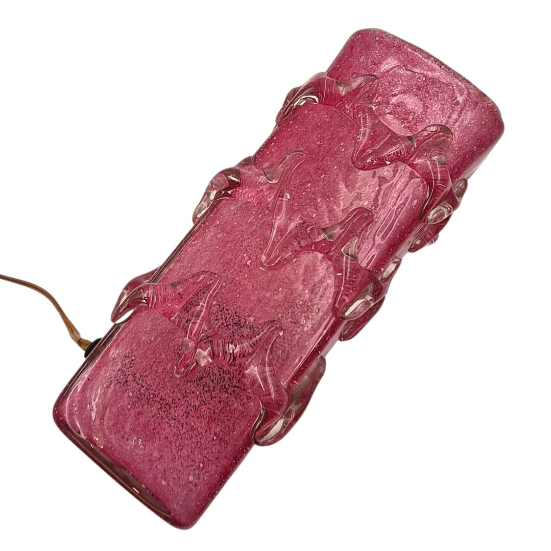 60s 이와타 핸드블로운 핑크 스퀘어 멜팅 조명 상품이미지6