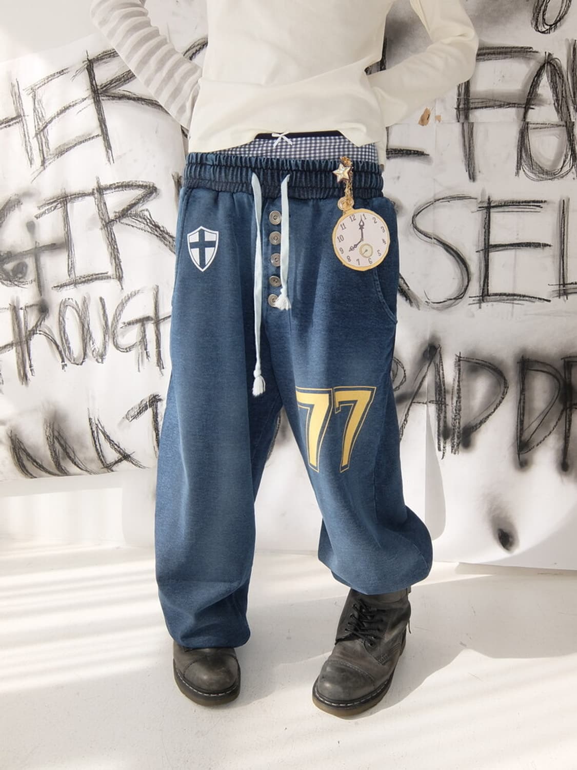 샵페어리 button jersey sweatpants (denim) 상품이미지1