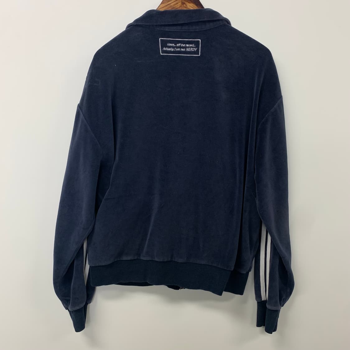 널디 네이비 벨루어 벨벳 져지 상품이미지3