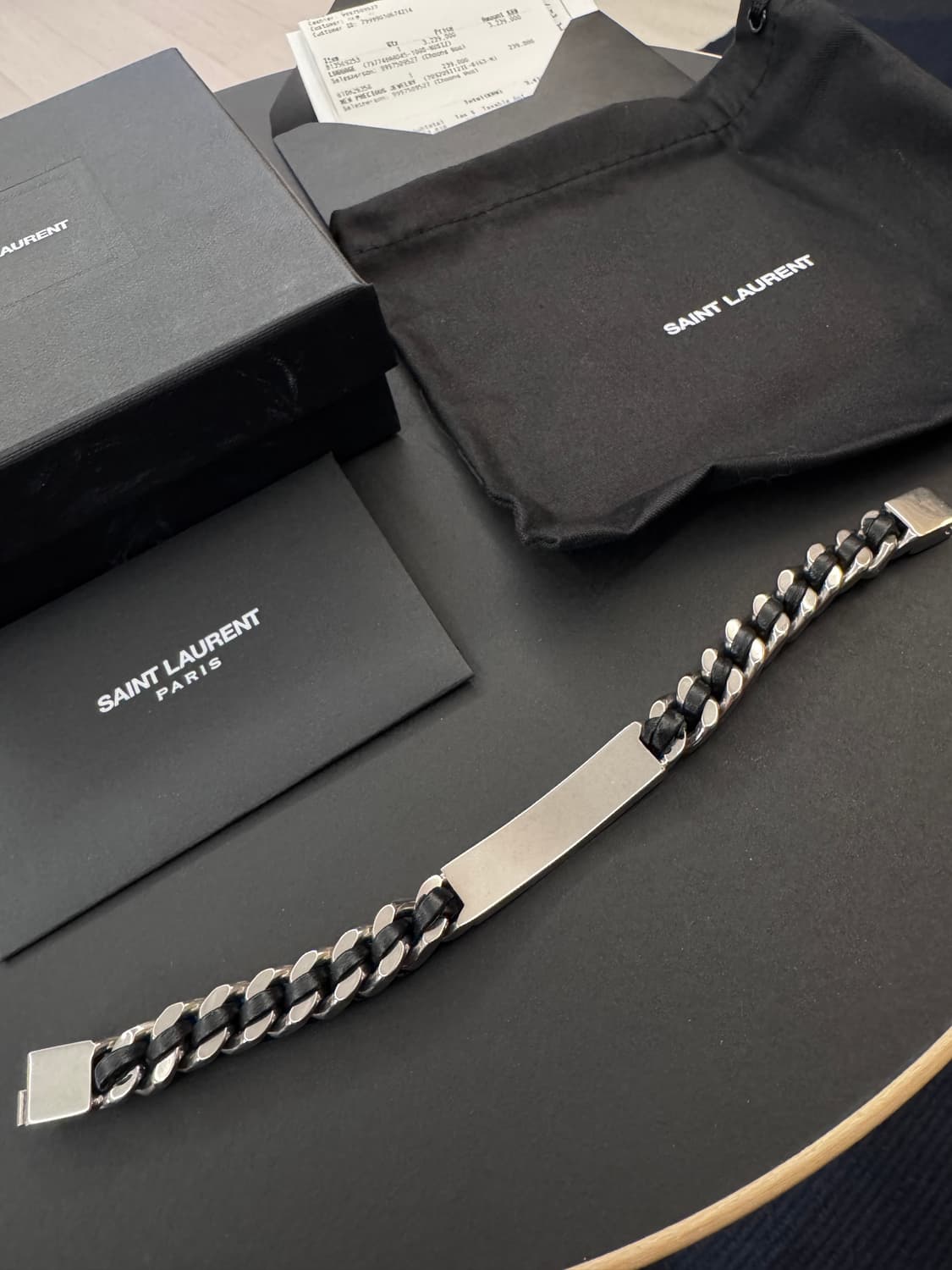 생로랑 레더크롬 브레이슬릿 팔찌 상품이미지2