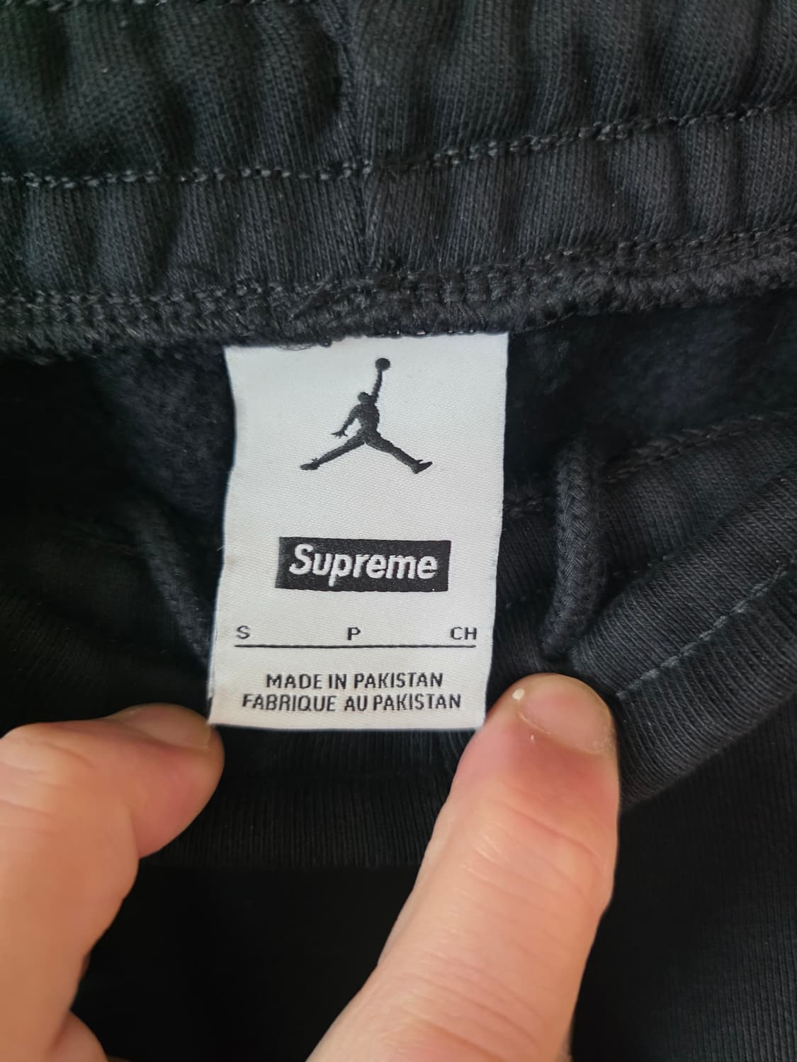 슈프림 x 조던 스웨트팬츠 블랙 상품이미지4