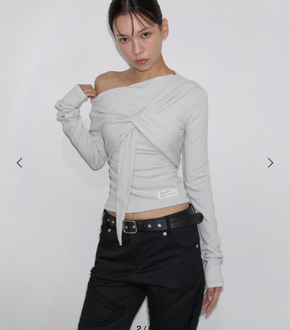 이네기 Drape Flow Tie Long Sleeve  상품이미지2