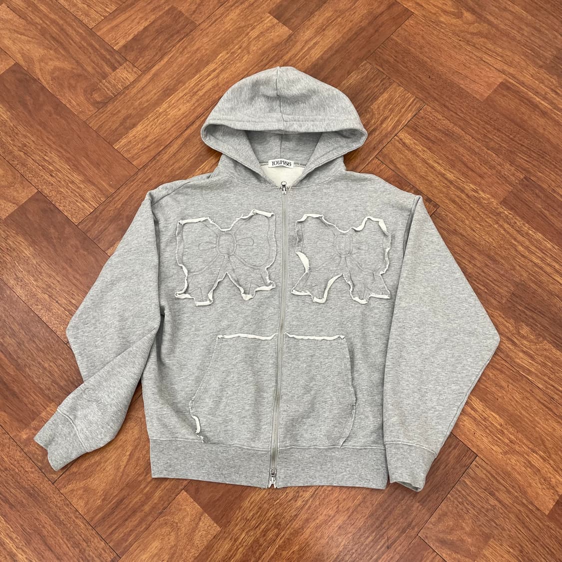 유희 리본 후드집업 상품이미지1