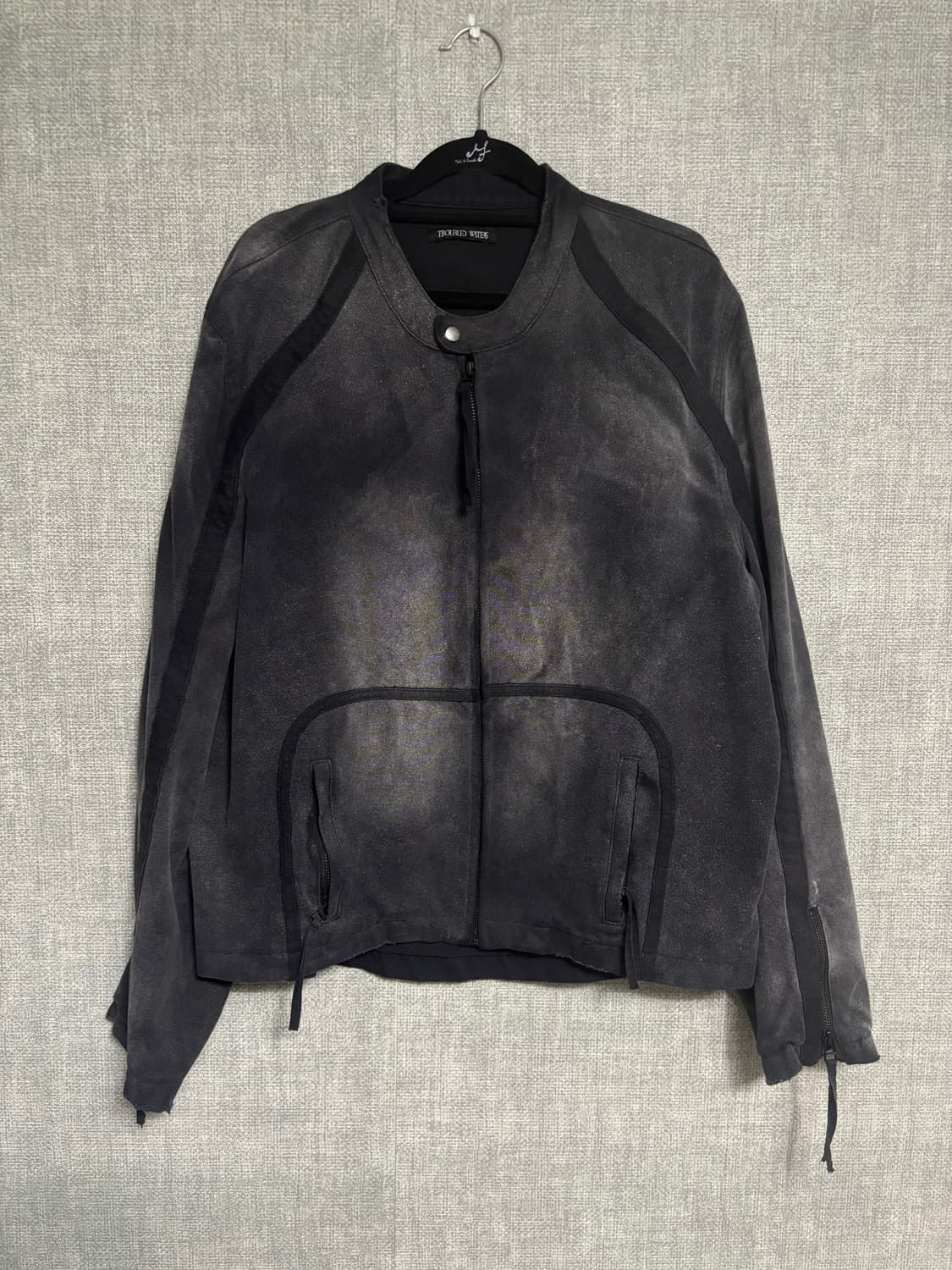 Troubled Waters Distressed Biker Jacket 상품이미지3