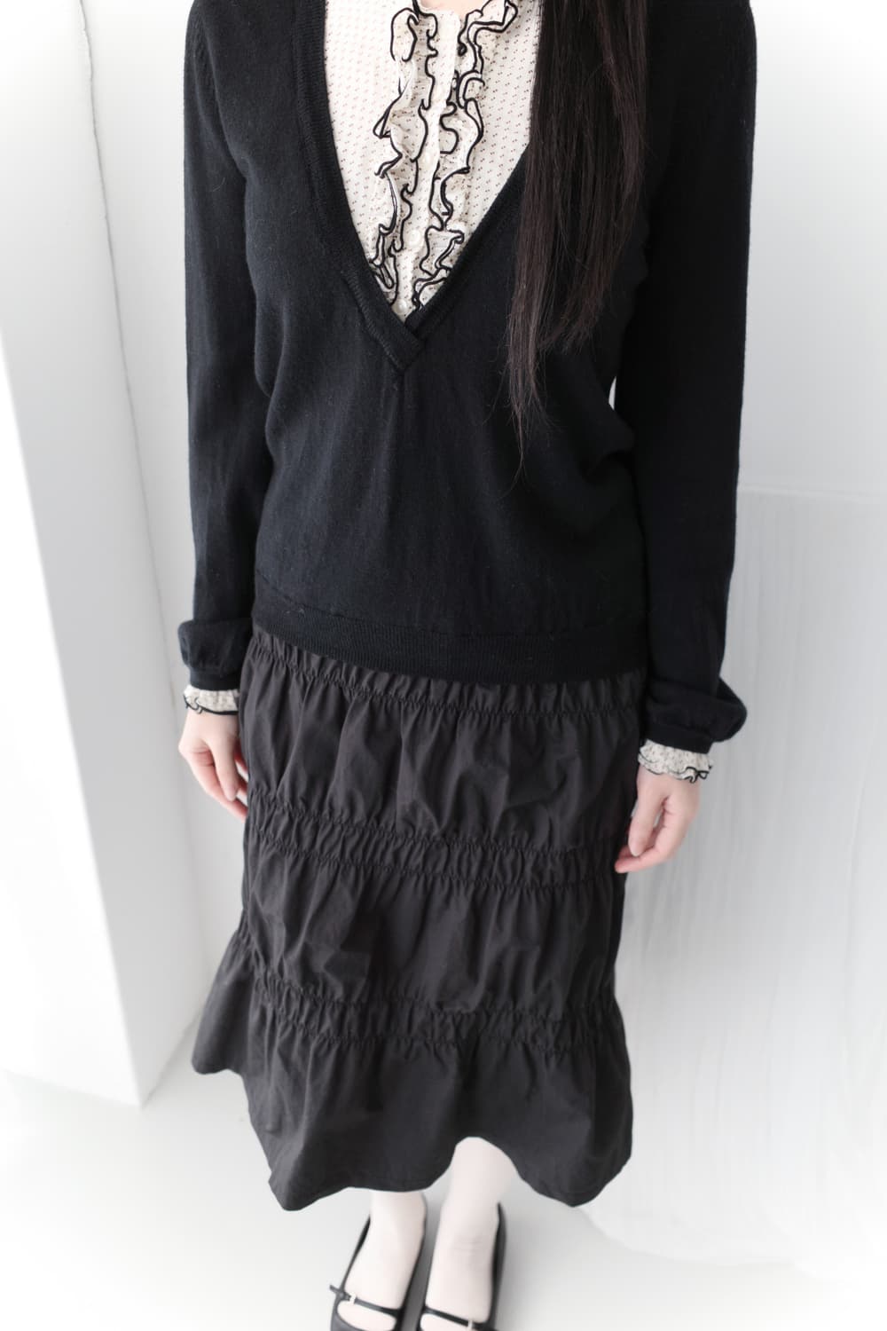 dot frill layered knit 상품이미지9