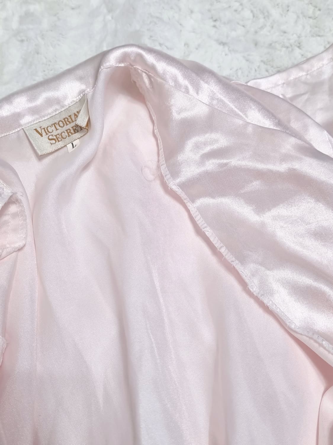 빅토리아 시크릿 핑크 새틴 잠옷 파자마 L 상품이미지9