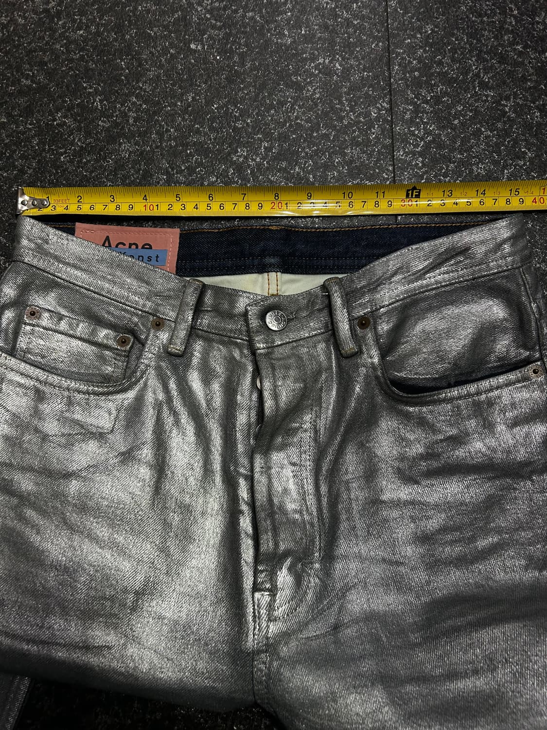 ACNE STUDIOS 아크네 스튜디오 실버 코팅 데님 팬츠 26~27 상품이미지6
