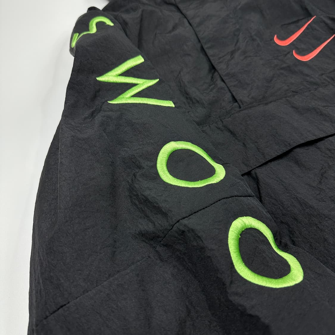 나이키 더블 스우시 우븐 아노락 바람막이 블랙 상품이미지5