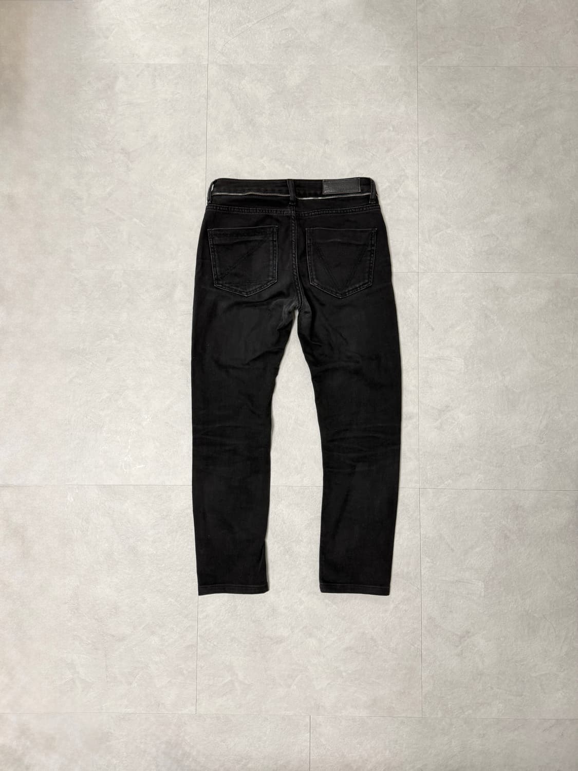 자딕앤볼테르 지퍼 트리밍 데님 팬츠 블랙 상품이미지2