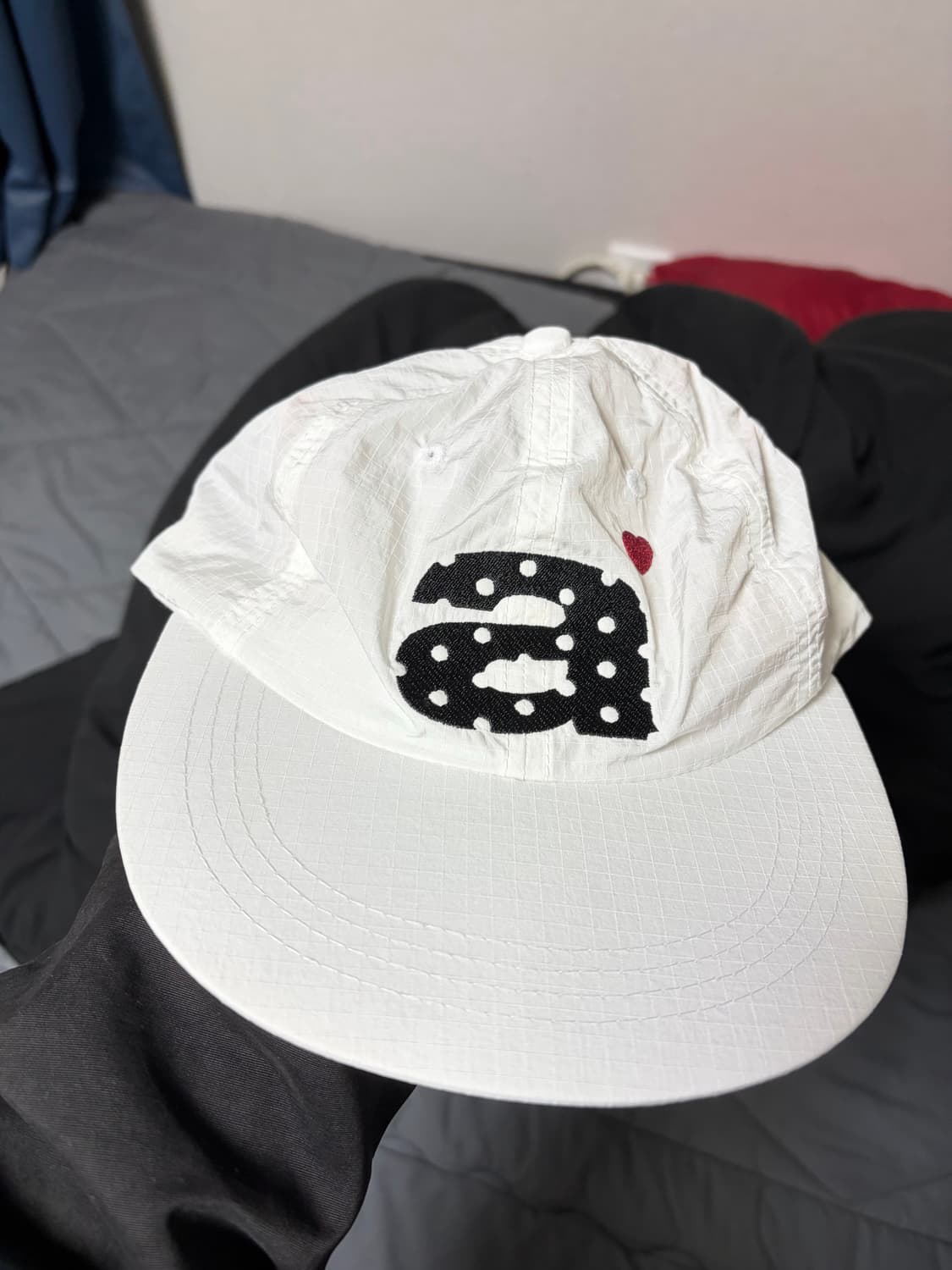 Aeae 도트 나일론 모자 화이트 상품이미지1