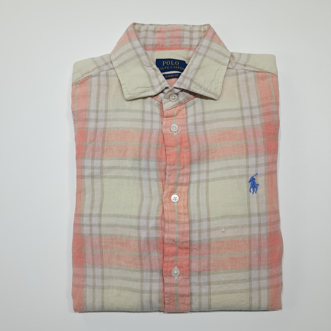 CK133 M 폴로 QR 클래식핏 린넨 타탄체크 소프트피치 셔츠 남방 상품이미지9