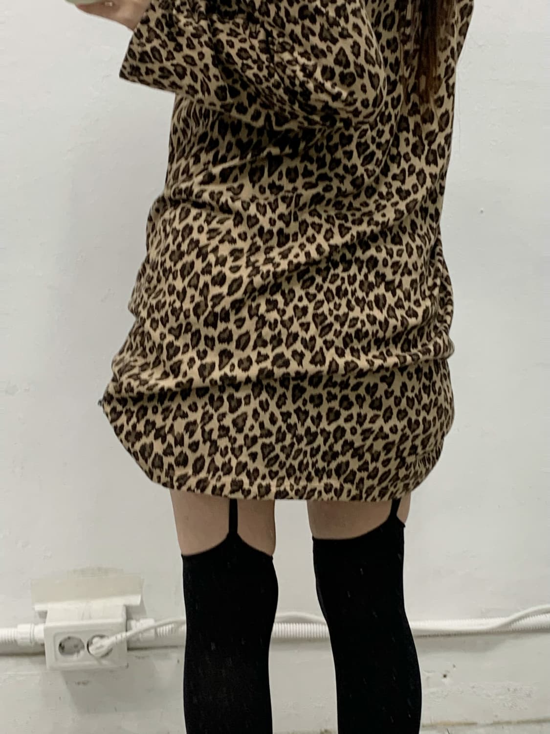 [WRONG] 갸루 호피 롱슬리브 원피스 상품이미지4