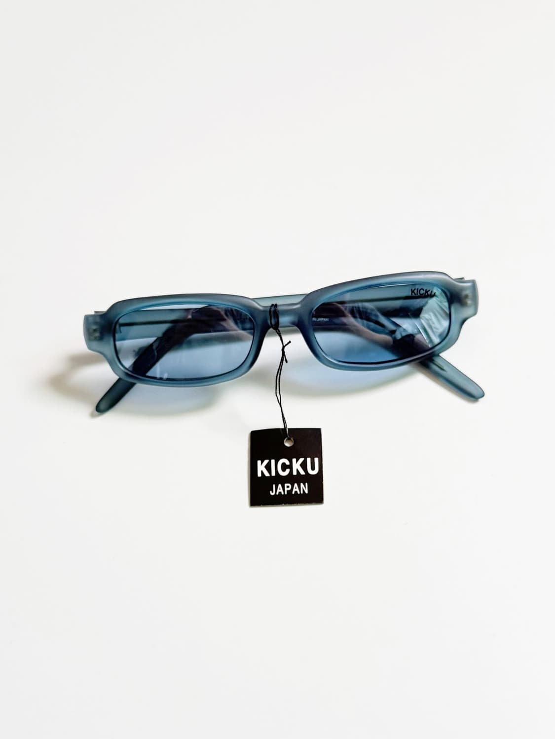 90s KICKU JAPAN 블루 스퀘어 뿔테 빈티지 틴트 선글라스 상품이미지2
