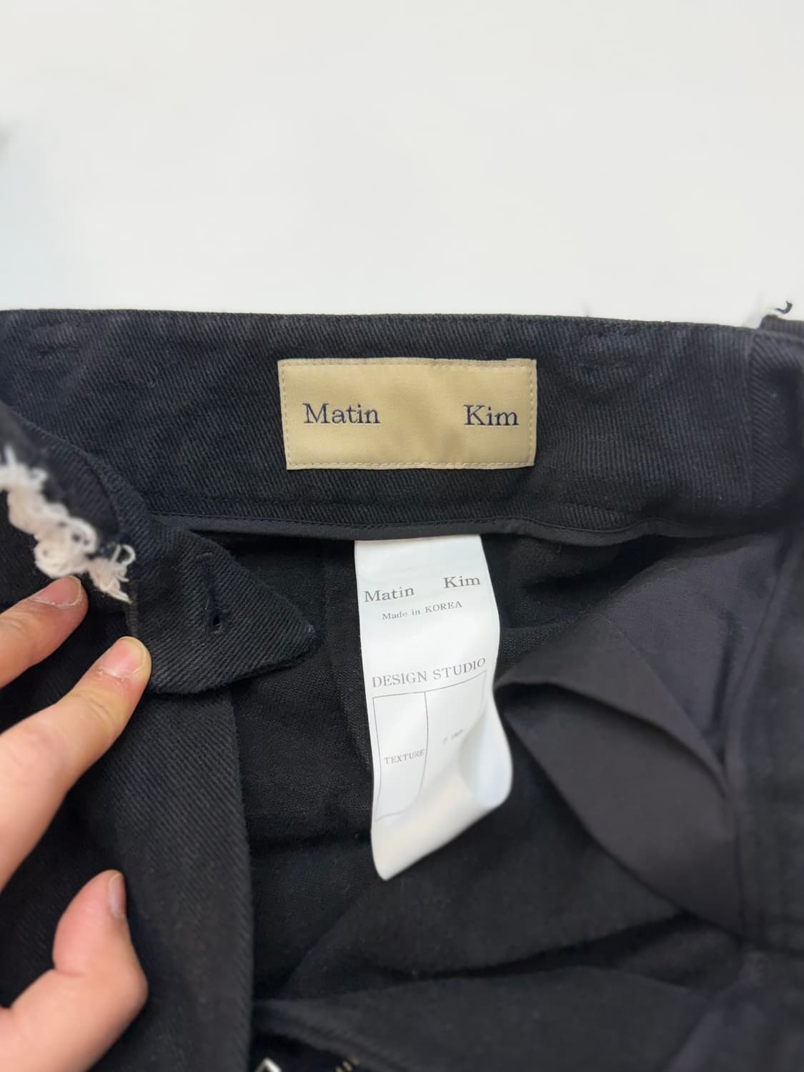 Matin kim 마뗑킴 블랙컬러 블록 코튼 트라우저 상품이미지9