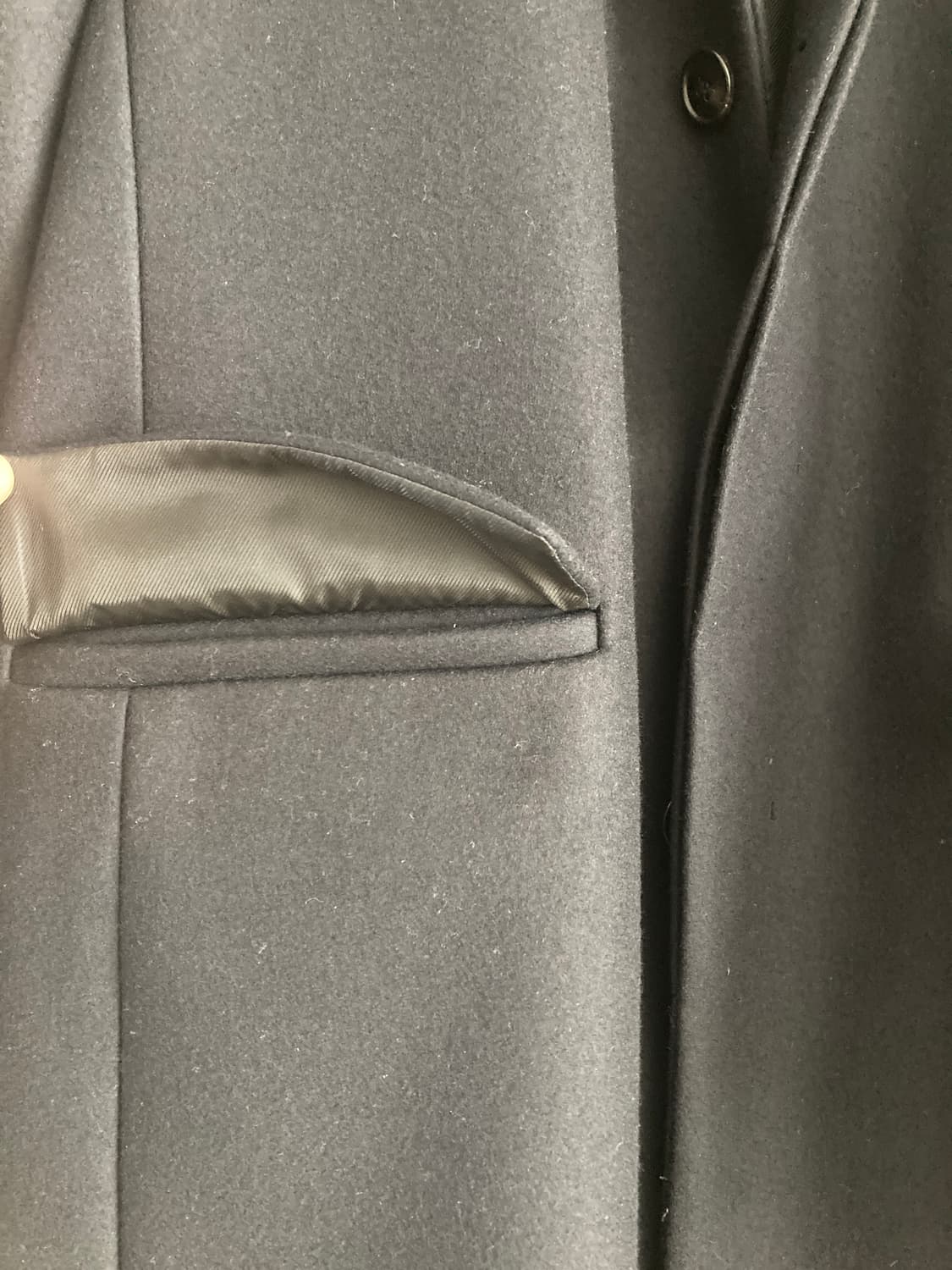 질스튜어트뉴욕 네이비 울 캐시 싱글 펠트코트 M 상품이미지4