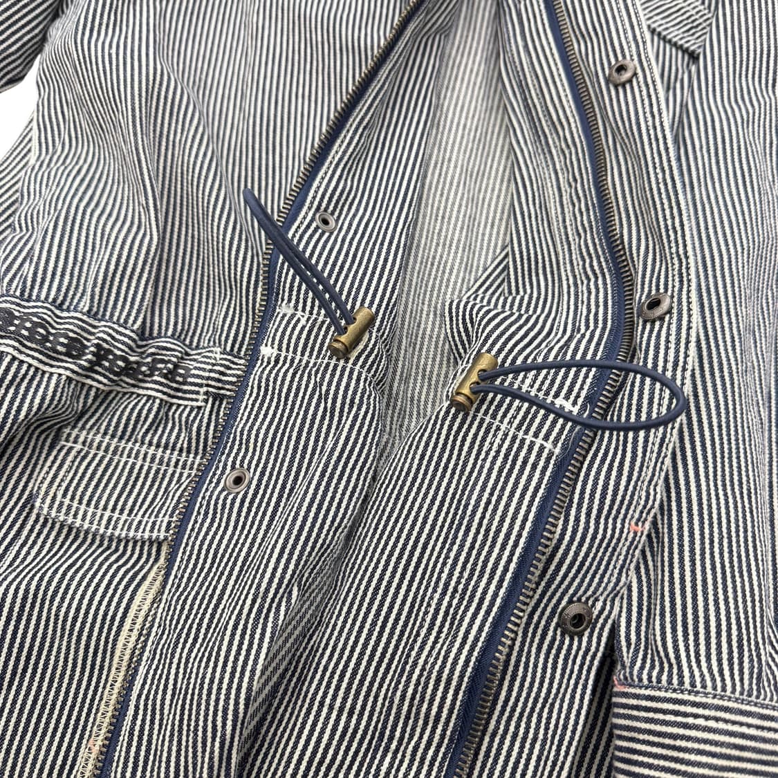 JPN 모리 니혼진 스트라이프 코튼 야상 후드집업 상품이미지8