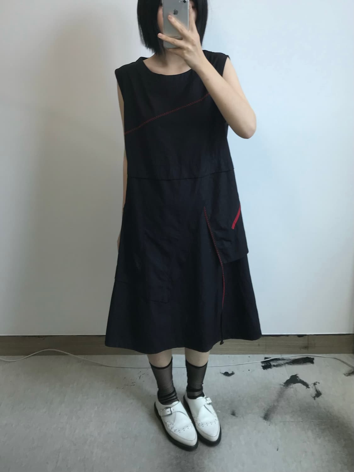 빈티지 스티치 원피스 상품이미지2