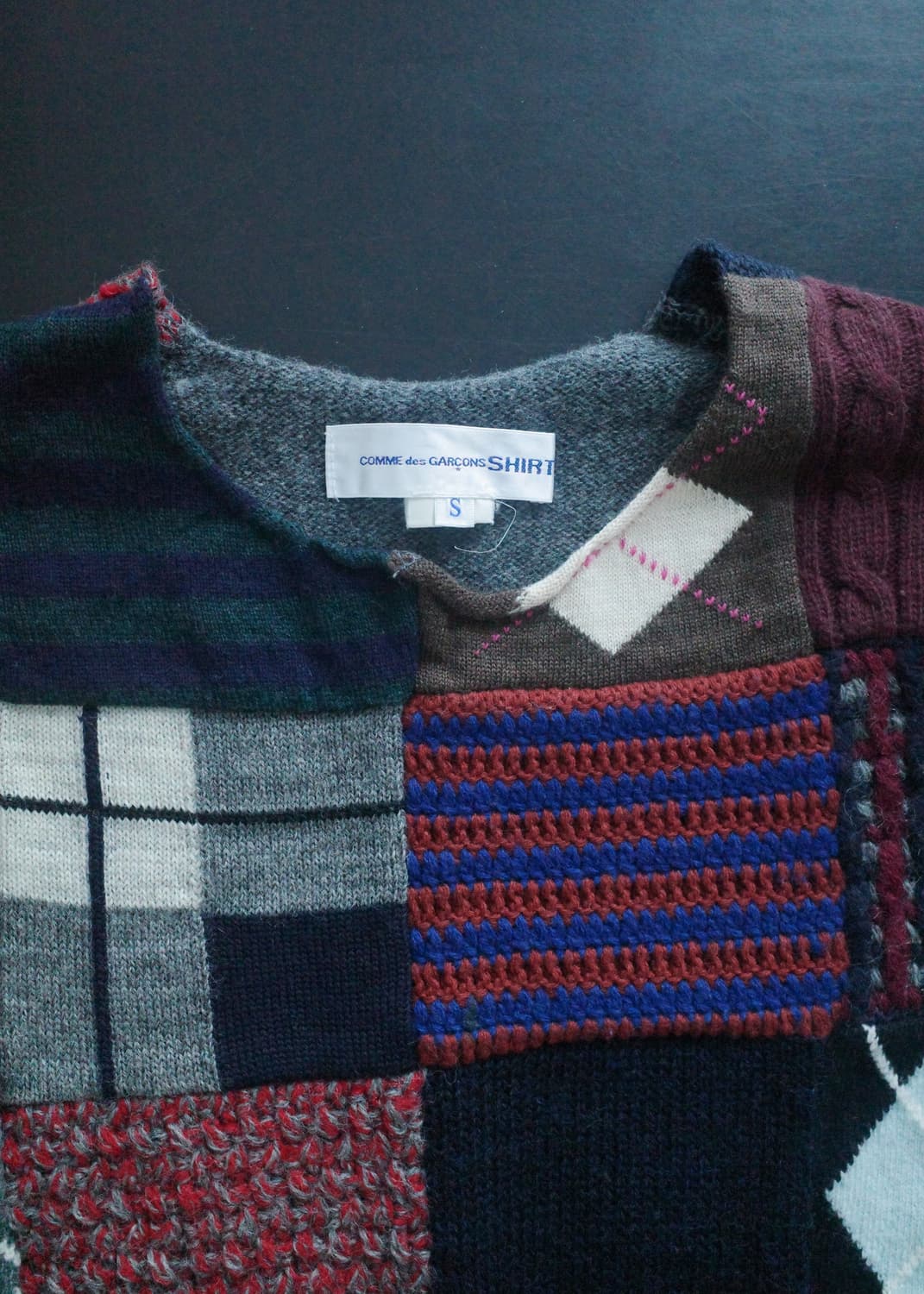 꼼데가르송 셔츠 패치워크 니트 상품이미지3