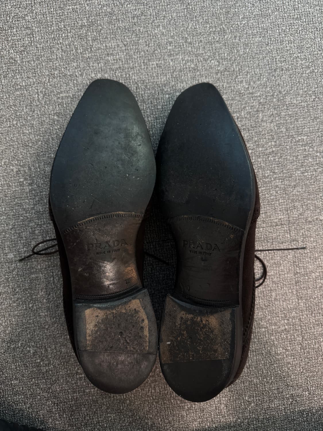 프라다 스웨이드 레이스업 윙팁 더비슈즈 10 상품이미지2