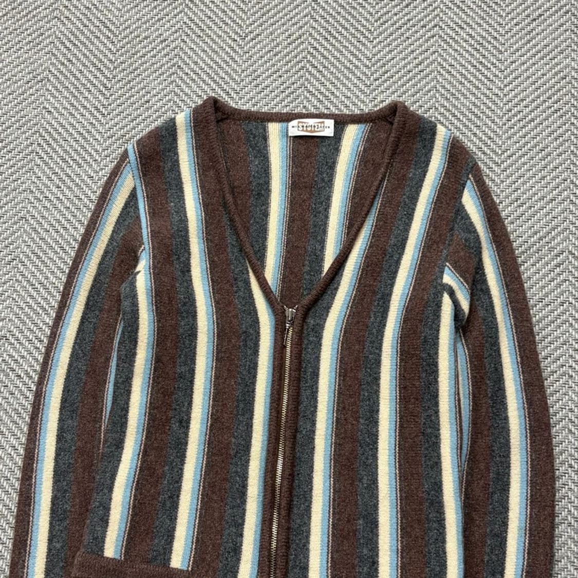 시스템 스트라이프 니트집업 v1920 상품이미지3