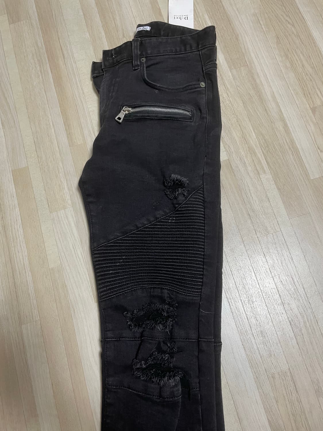 디벨 디스트로이드 데미지 블랙진 상품이미지4