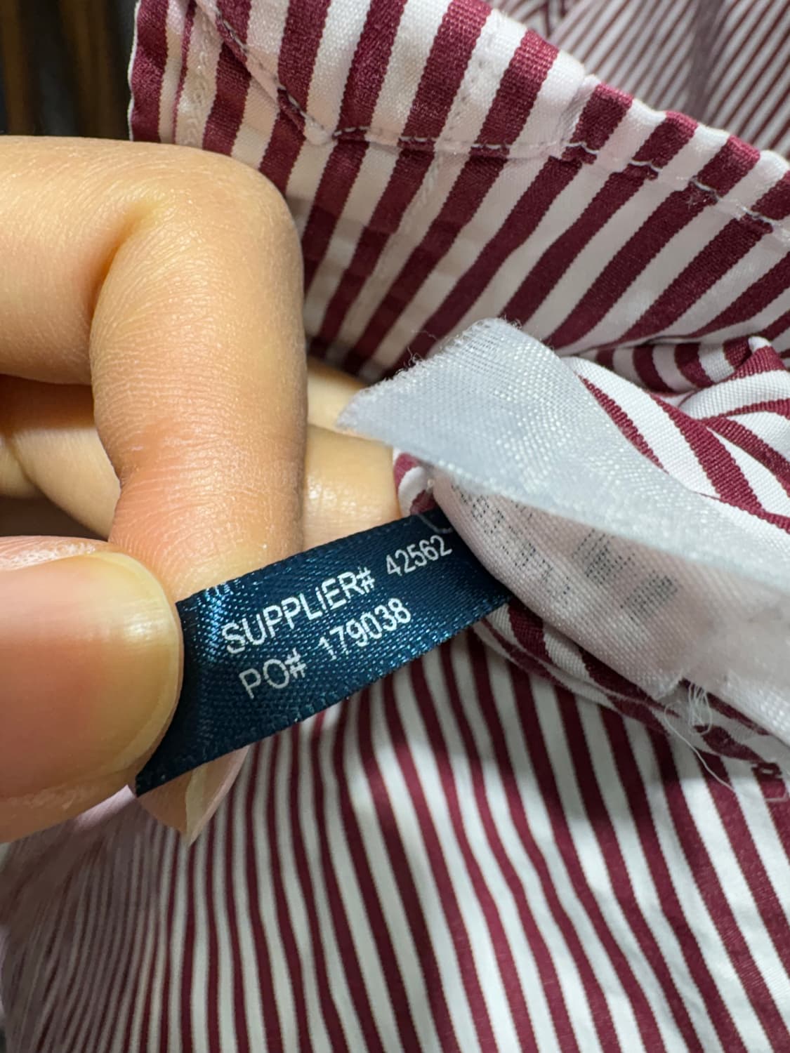 2 폴로랄프로렌 우먼스 버건디 스트라이프 셔츠 상품이미지6