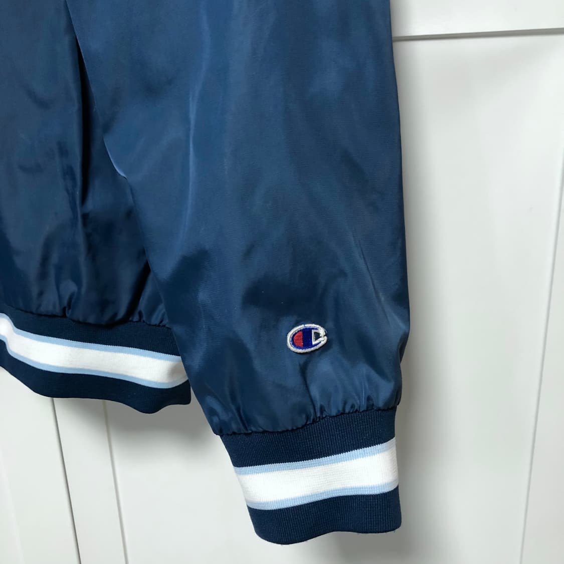 챔피온 USA 바시티 자켓 희귀 네이비 상품이미지3
