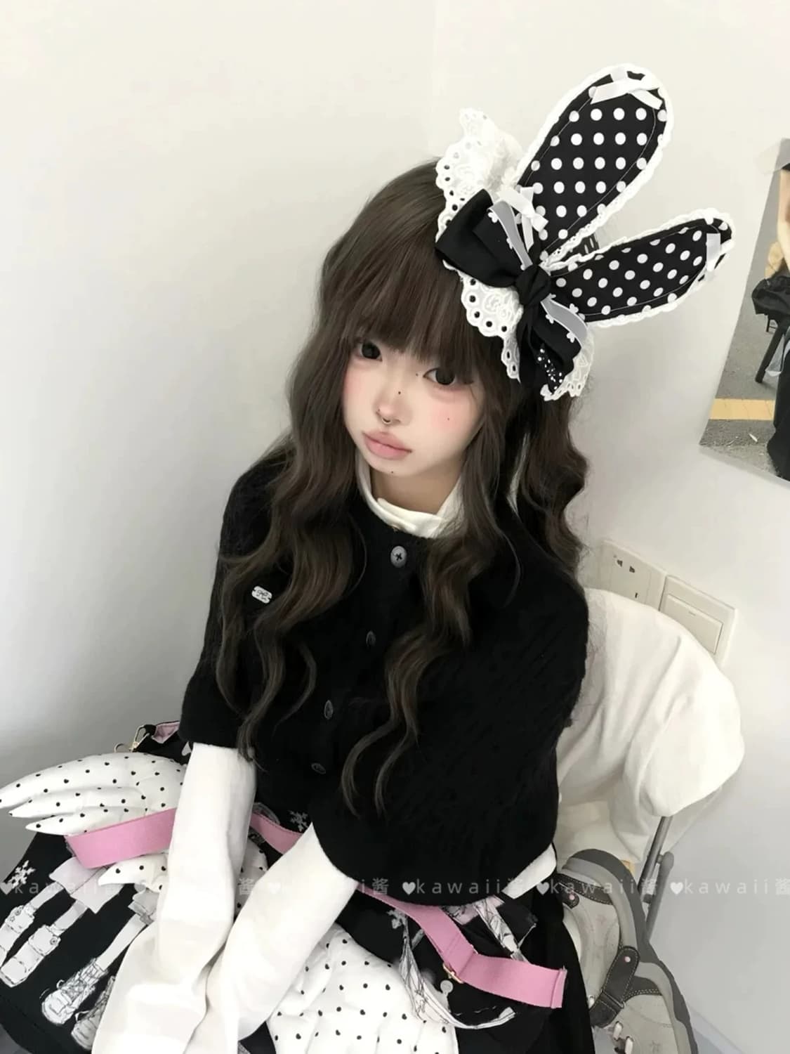 Bunny dot hat 상품이미지1