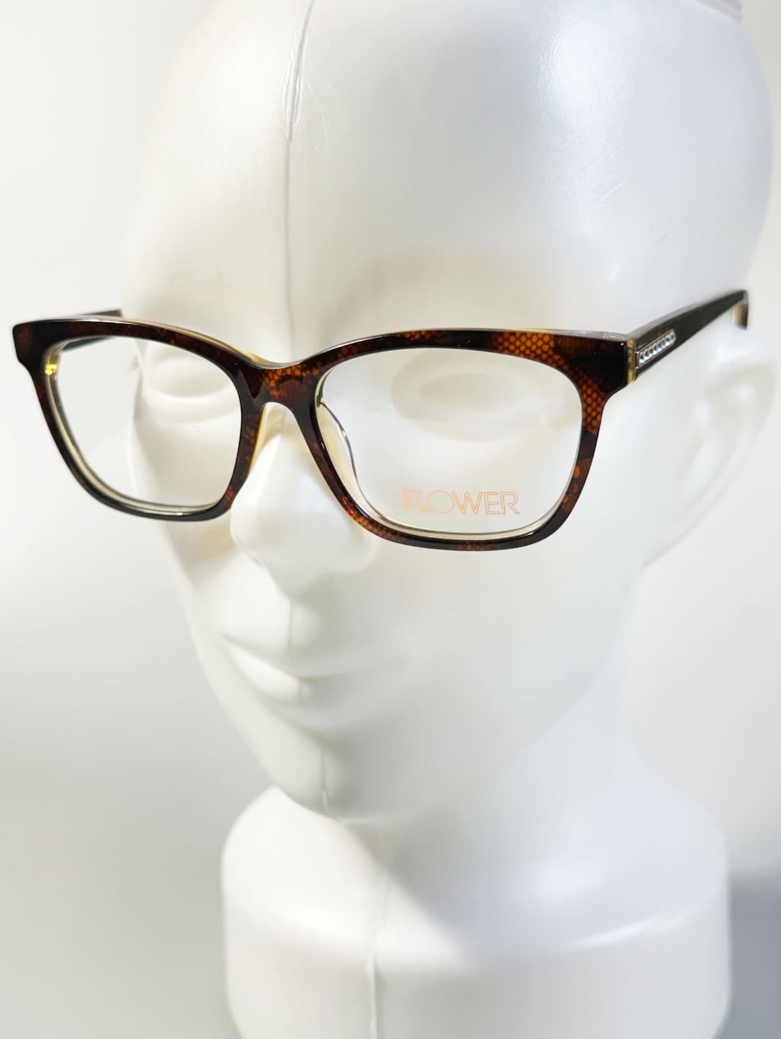 FLOWER 토터스쉘 뿔테 스퀘어 프레임 빈티지 안경 상품이미지8