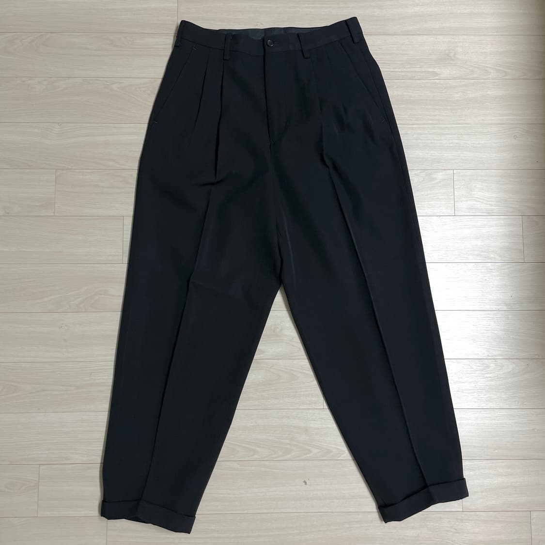 요지야마모토 뿌르옴므 와이드 울 트라우저 상품이미지1