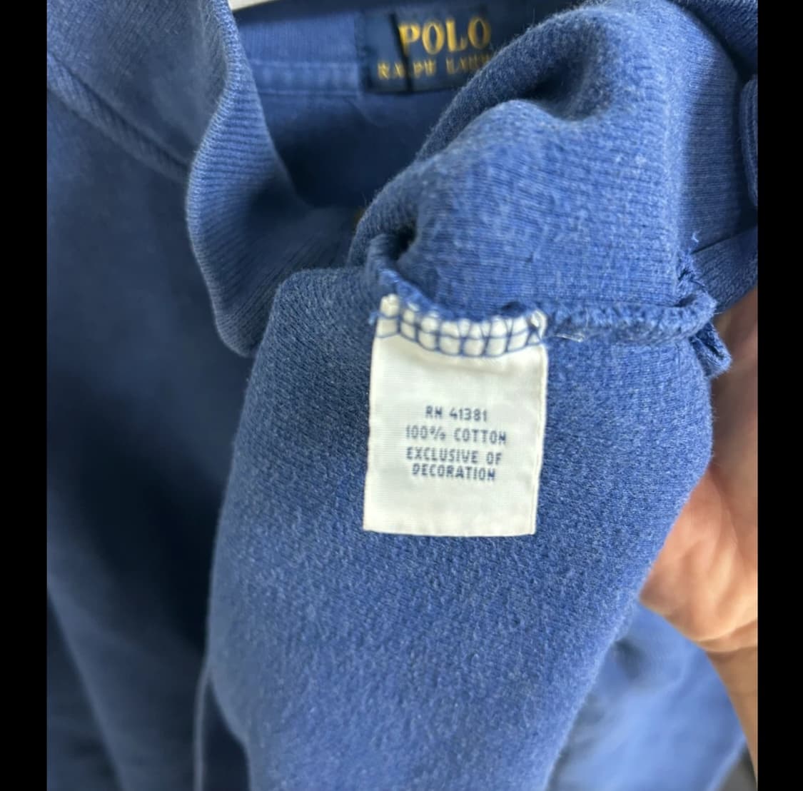 폴로 랄프로렌 하프집업  블루 XL 상품이미지3