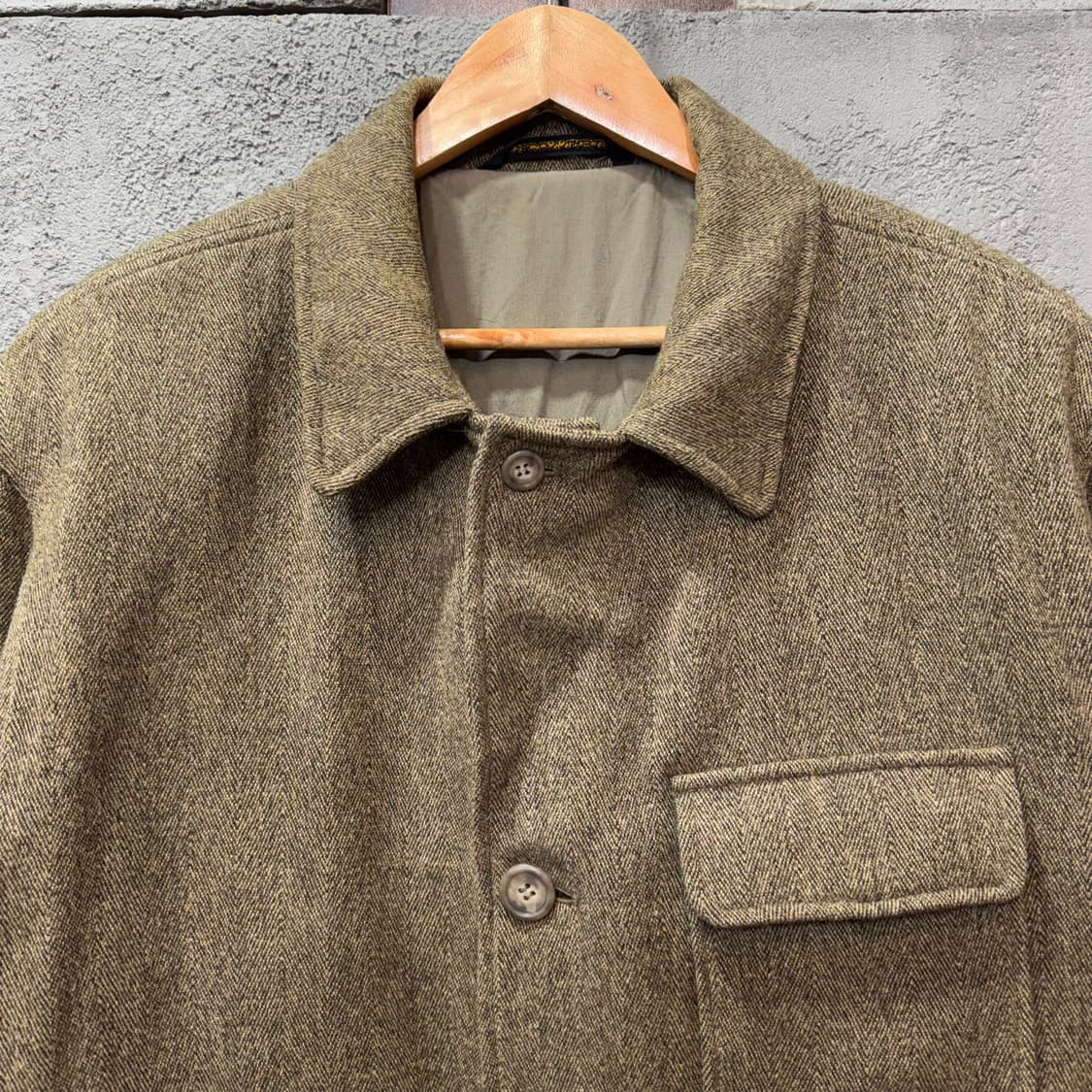 80s 파코나블 해링본 울 트위드 자켓 (L)   상품이미지4