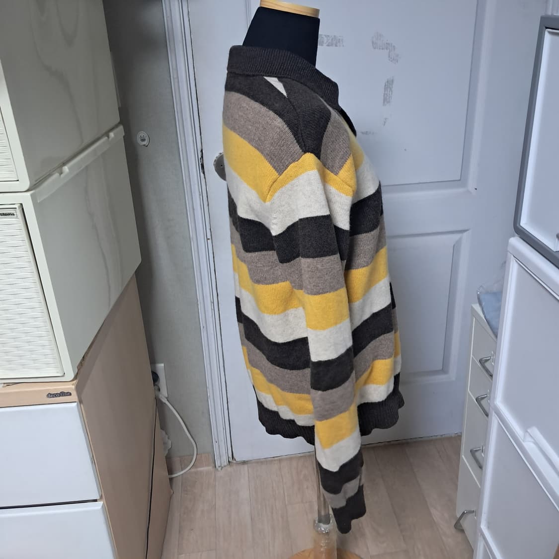 헤지스 남성 스트라이프 모 100% 니트 95 상품이미지4