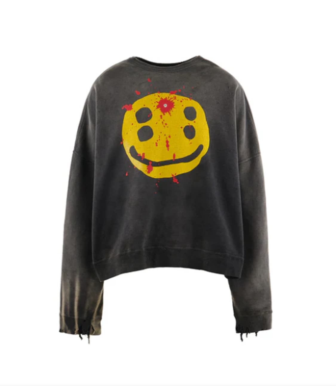 [새상품/L] 세인트미카엘 x CPFM 스마일 스웻셔츠 맨투맨 블랙 상품이미지1