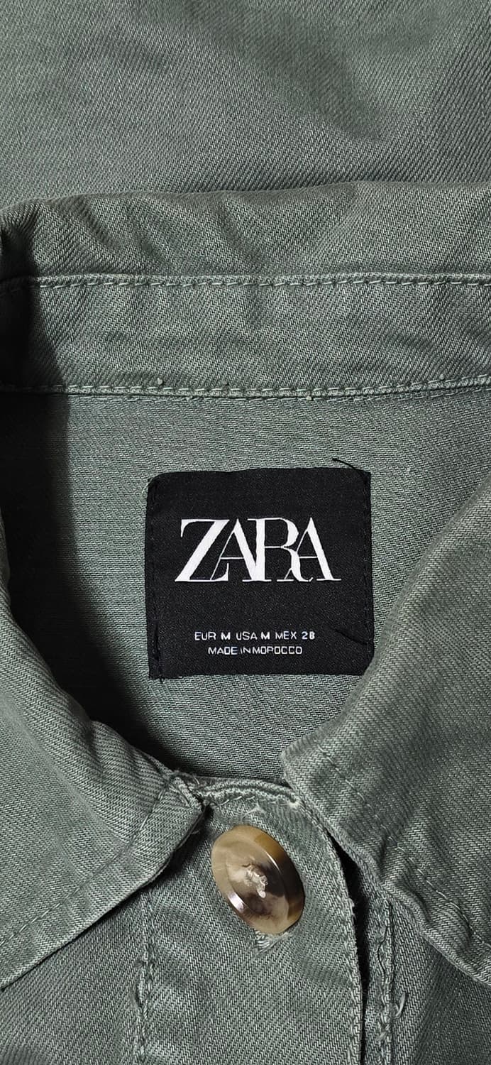 자라 여성 카키 데님 자켓 M 상품이미지3