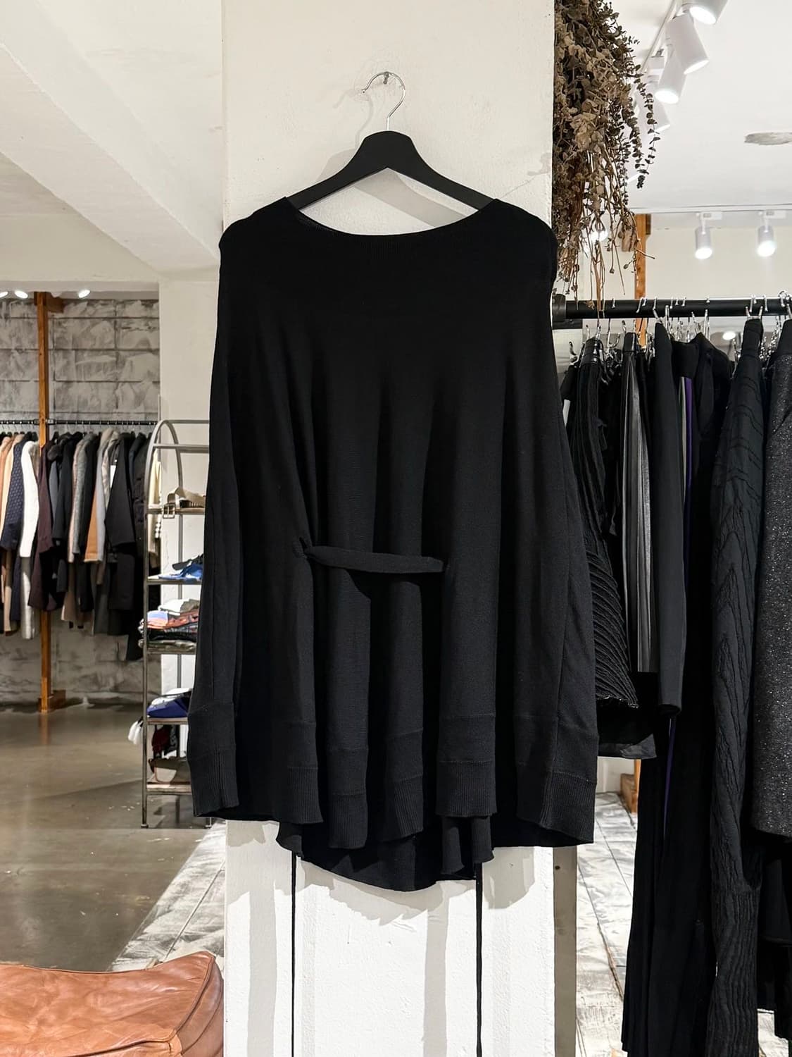 mm6 블랙 울 스트랩 니트 케이프 상품이미지1