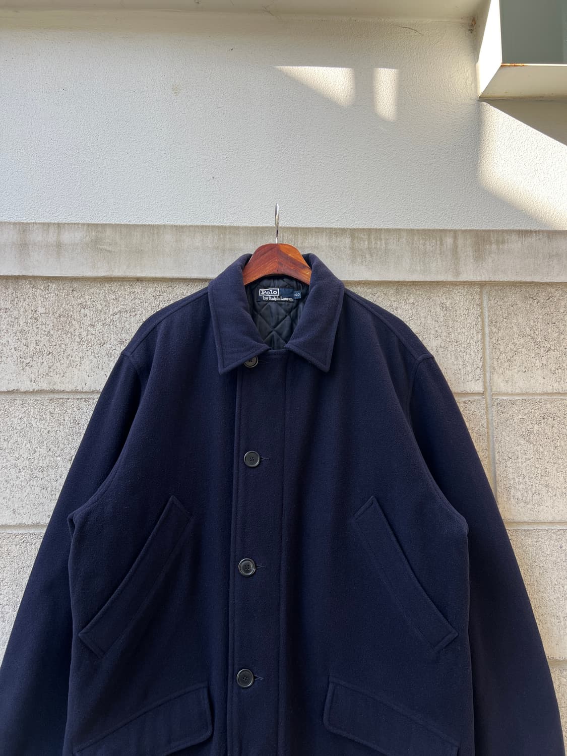 1990s POLO RALPH LAUREN 폴로랄프로렌 네이비 울 코트 상품이미지5