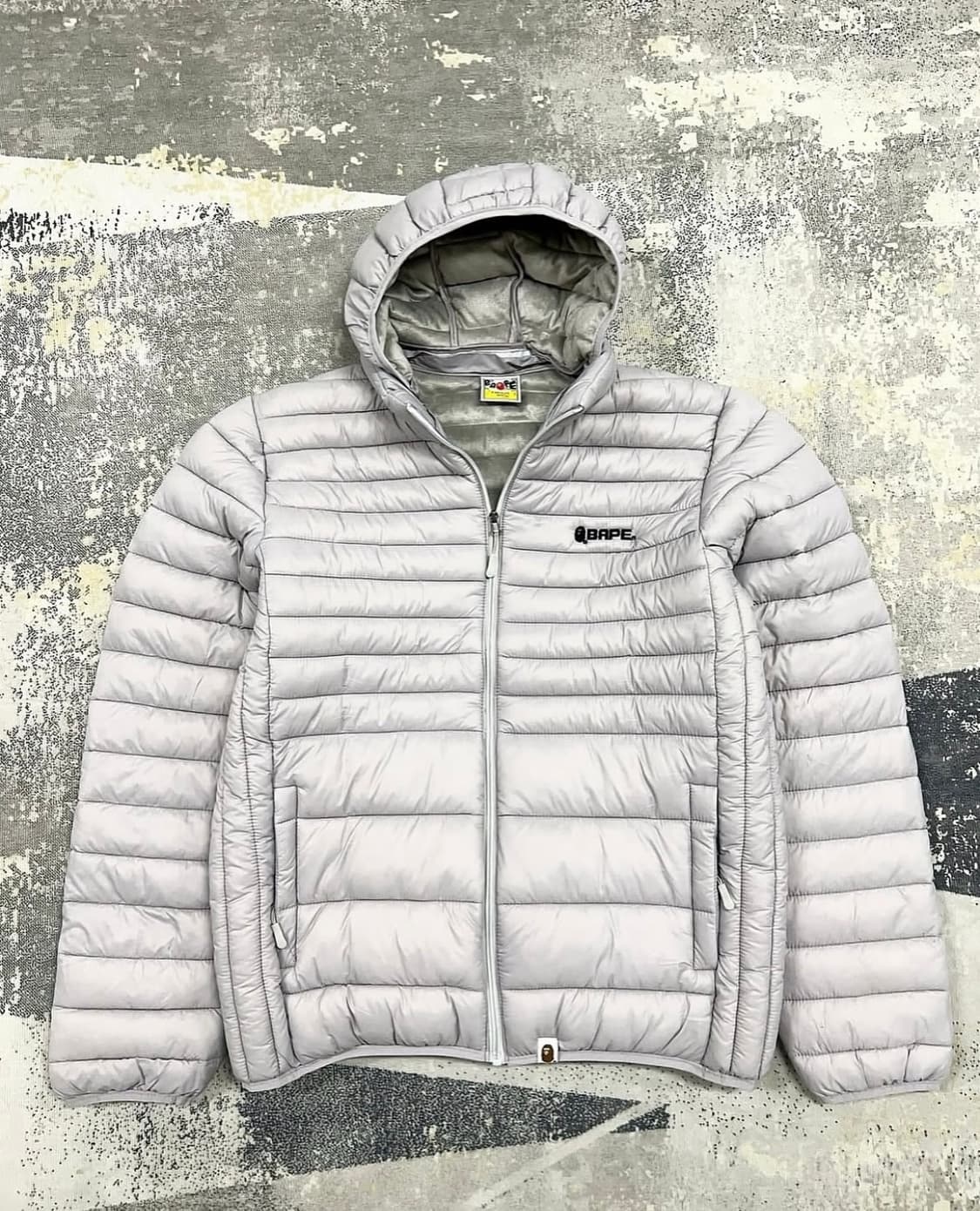 베이프 Bape 레터링로고 경량패딩 그레이 상품이미지2