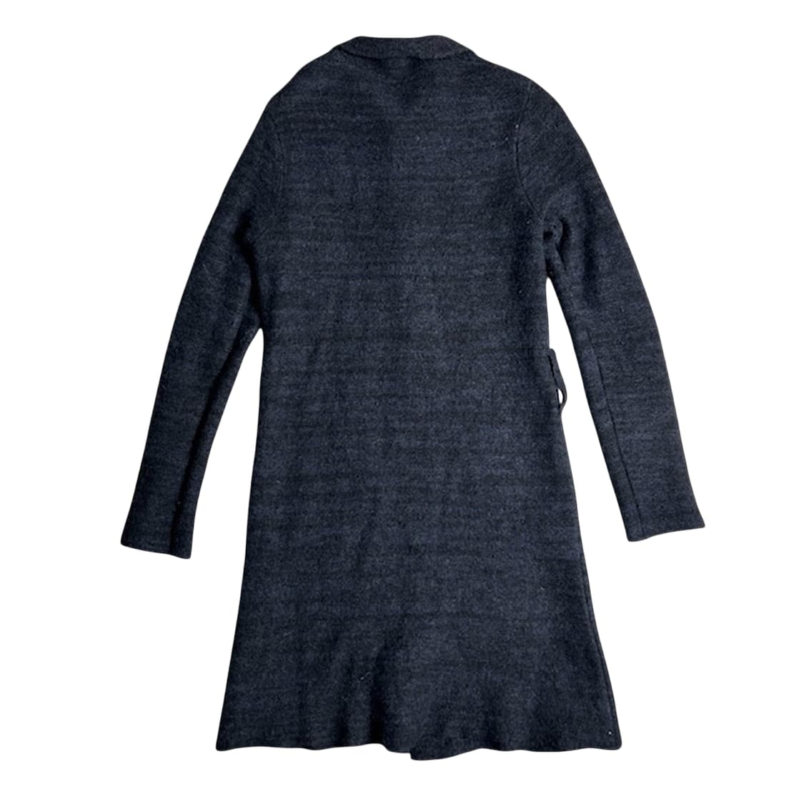 캐피탈 레이디스 가공 울 코트 블랙x네이비 상품이미지2