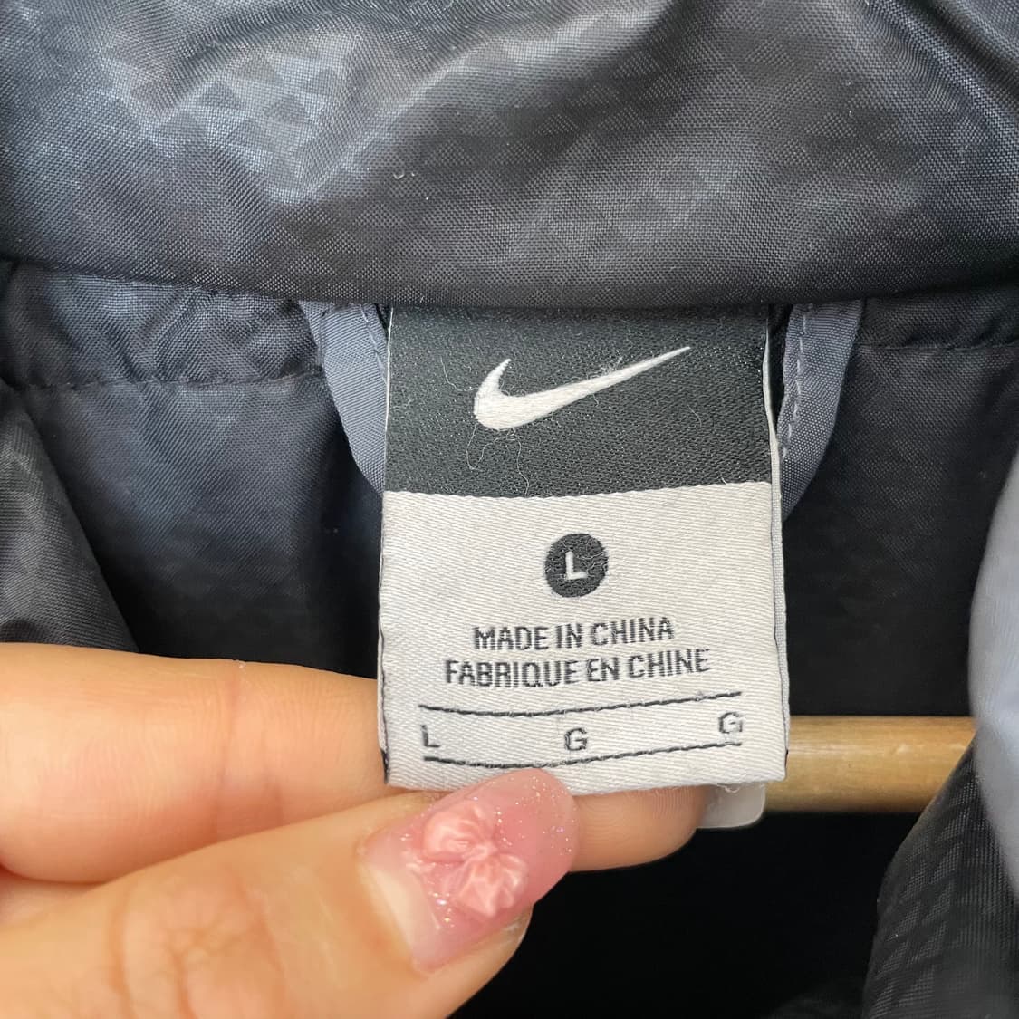 나이키 그레이 후드 패딩 점퍼 L 상품이미지6