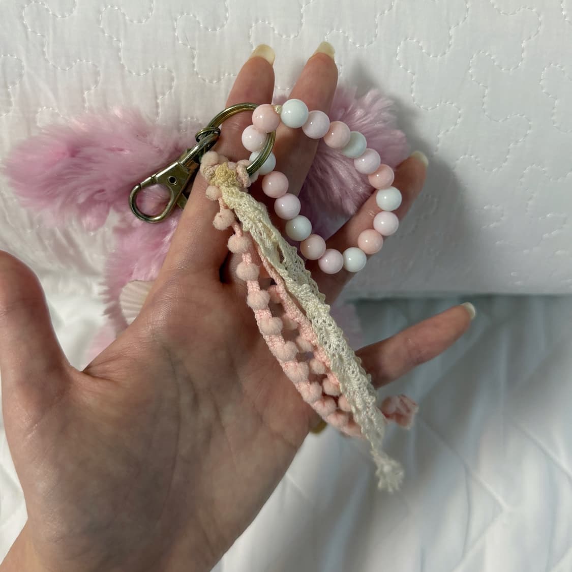 갸루 딸기우유 토끼 베이비 코코 너츠 인형 키링 상품이미지3