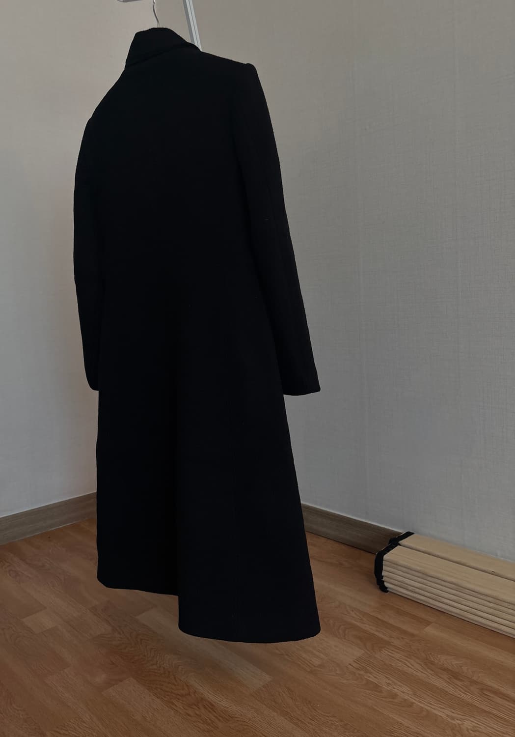 블랙 싱글 울 롱코트 상품이미지7