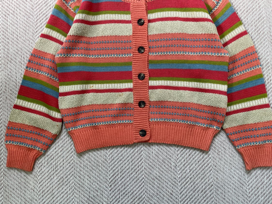 빈티지 cam 멀티컬러 코튼 가디건 상품이미지3