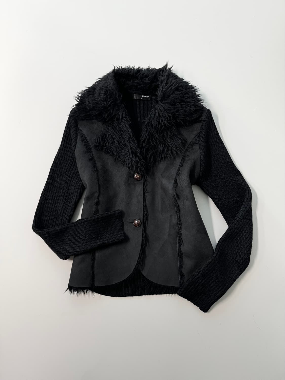 퍼 니트 버튼 가디건 상품이미지1